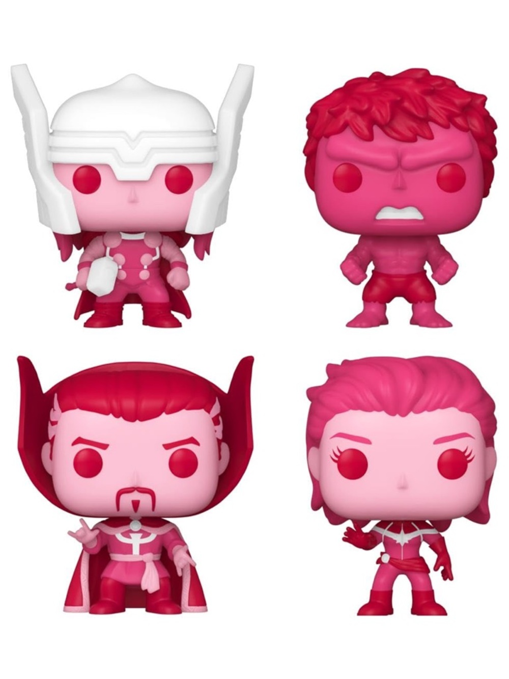 Pink Marvel Pocket Funko Pop! Valentines Day 4 Piece Set